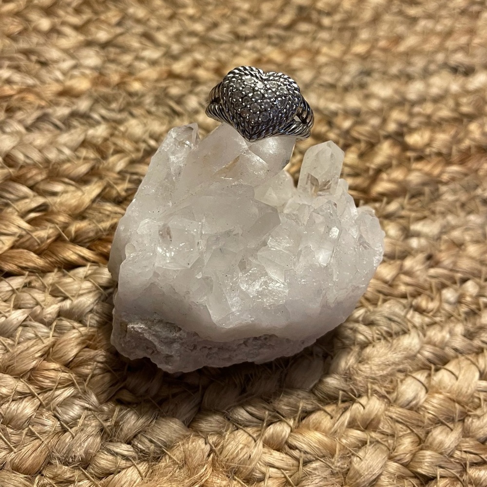 Judith Ripka Diamonique Sterling Silver VTG Ring